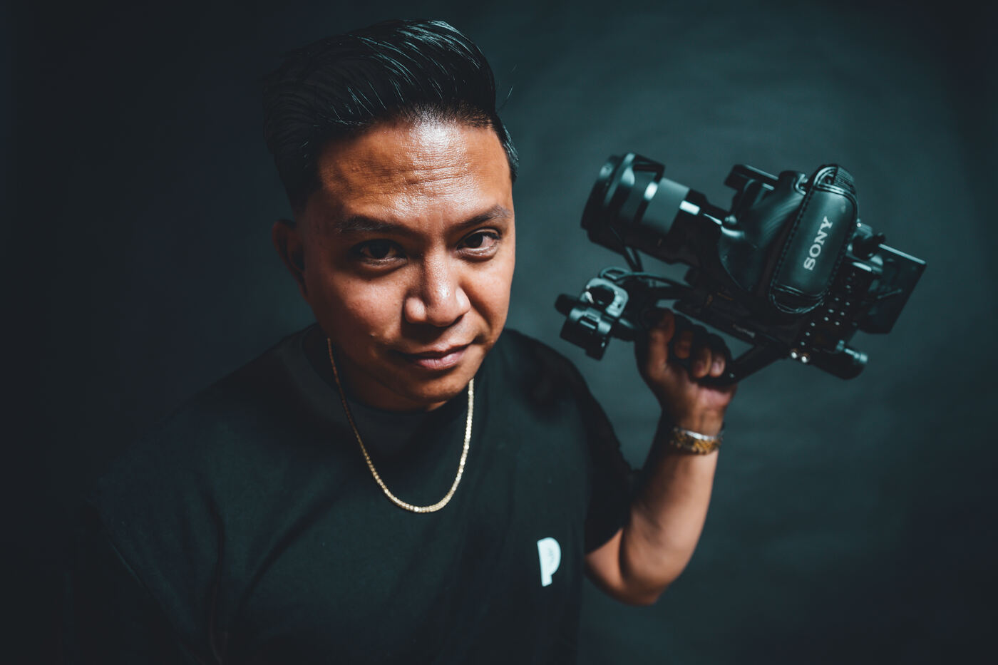 RJ Cui with camera rig