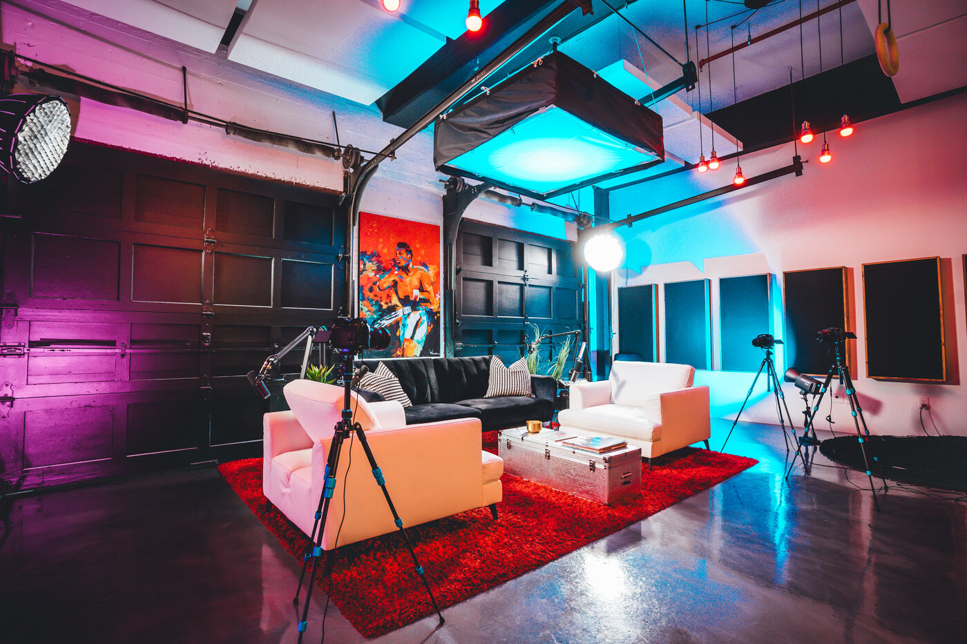 PlanIt Studios podcast set, wide shot