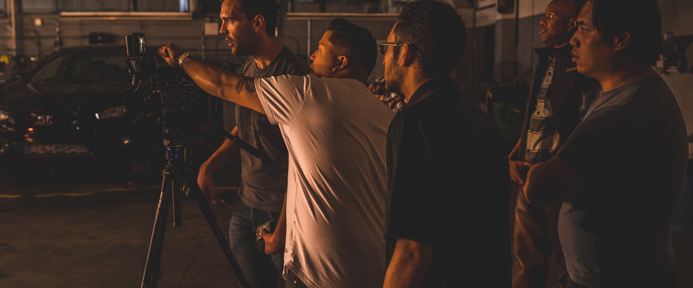 On a commercial set